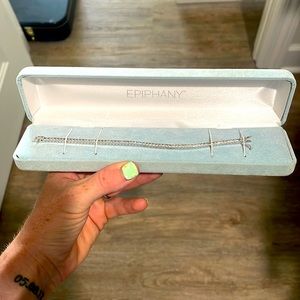 Epiphany Platinum Clad Simulated Diamond Tennis Bracelet